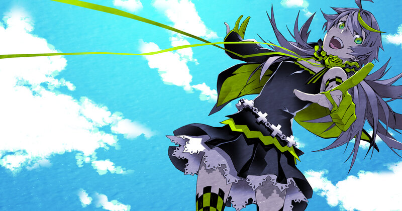Anime Girl in Black and Green