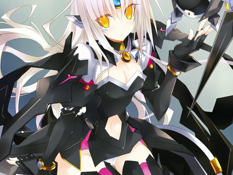 anime girl in black armor