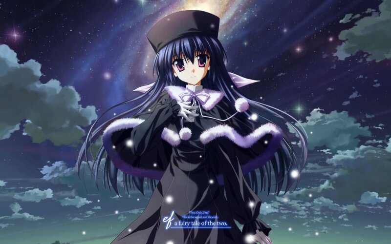 Anime Girl in Black Coat — Dramatic