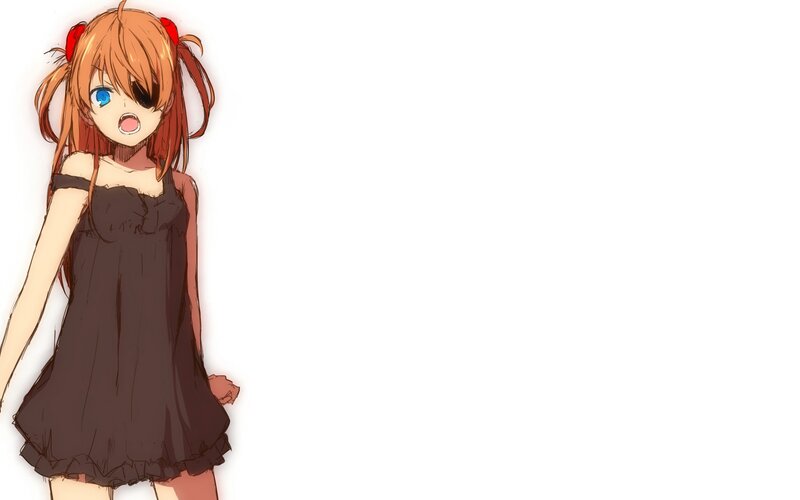 anime girl in black dress