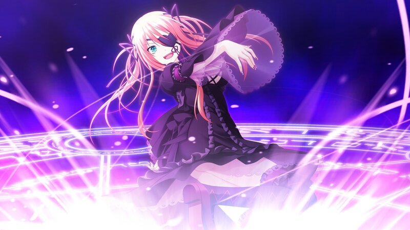 anime girl in black dress