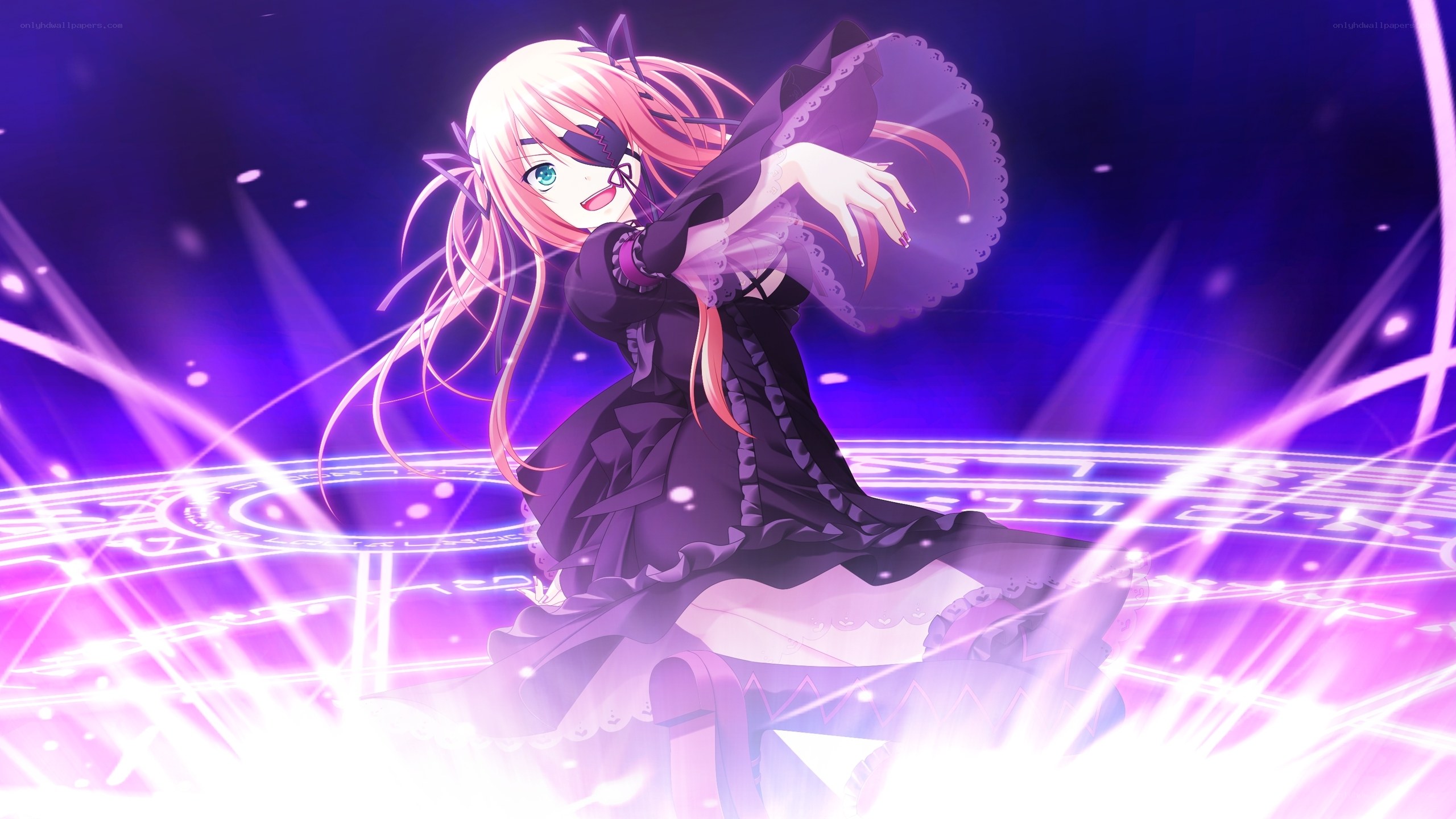 anime girl in black dress