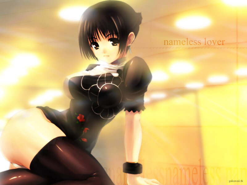 anime girl in black dress