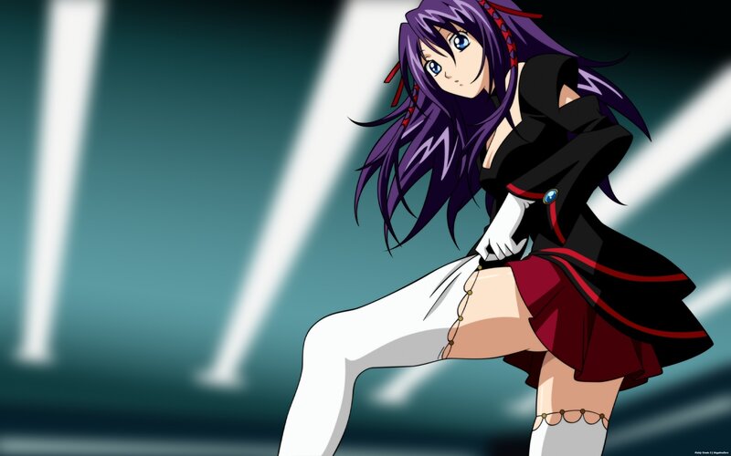 anime girl in black dress