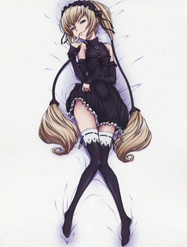 anime girl in black dress