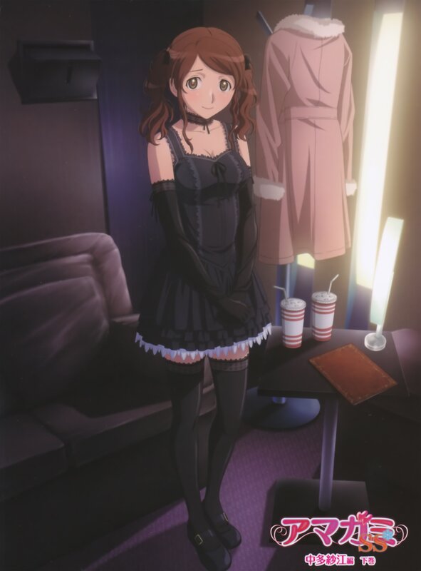 Anime Girl in Black Dress — Calm, Night