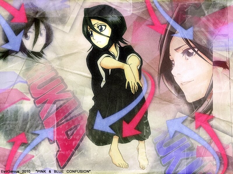 Anime Girl in Black Dress — Confused