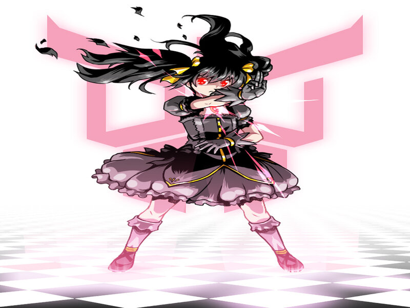 Anime Girl in Black Dress — Dramatic, Long Hair