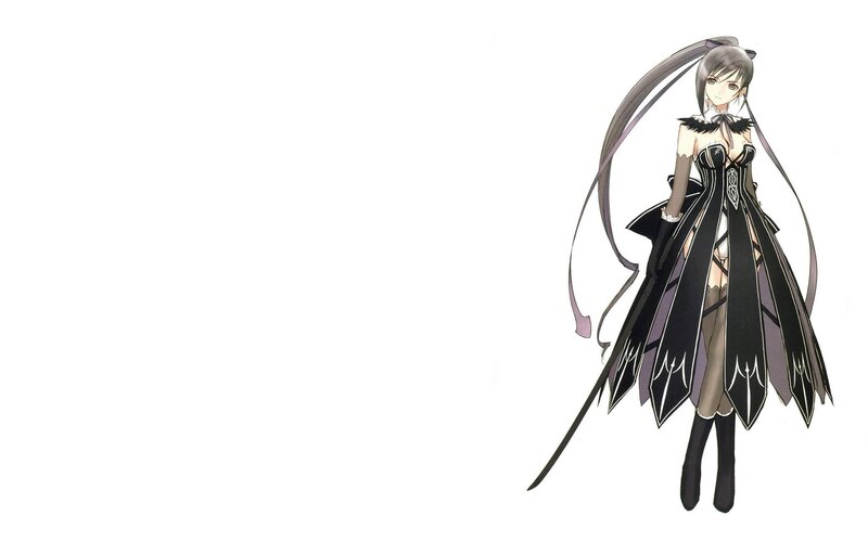 Anime Girl in Black Dress — Dramatic, Manga, Long Hair