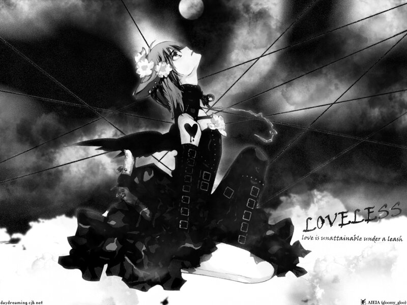 Anime Girl in Black Dress — Dramatic, Night, Manga