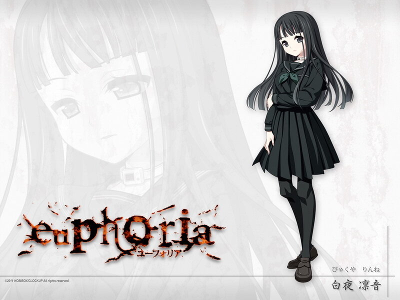 Anime Girl in Black Dress — Dramatic, School Uniform