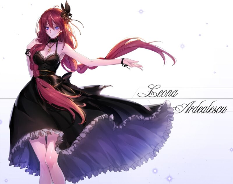 Anime Girl in Black Dress — Graceful