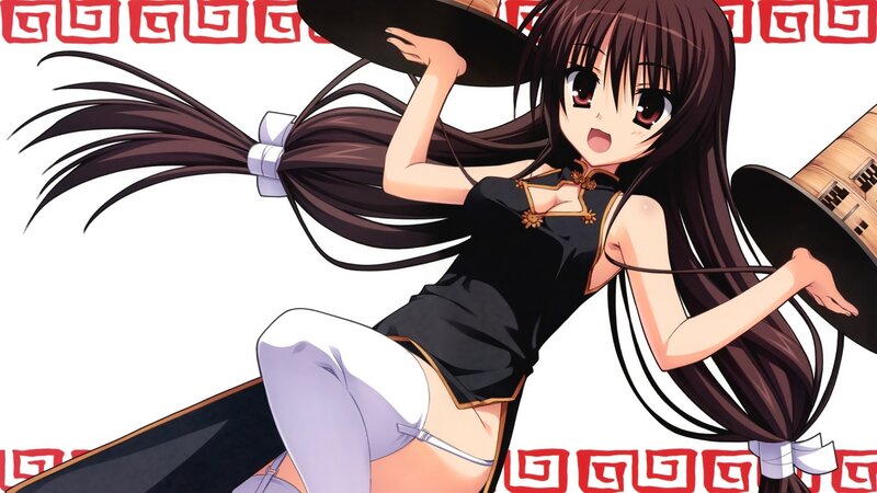 Anime Girl in Black Dress — Playful, Manga, Long Hair