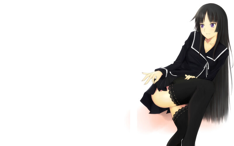 Anime Girl in Black Outfit — Neutral