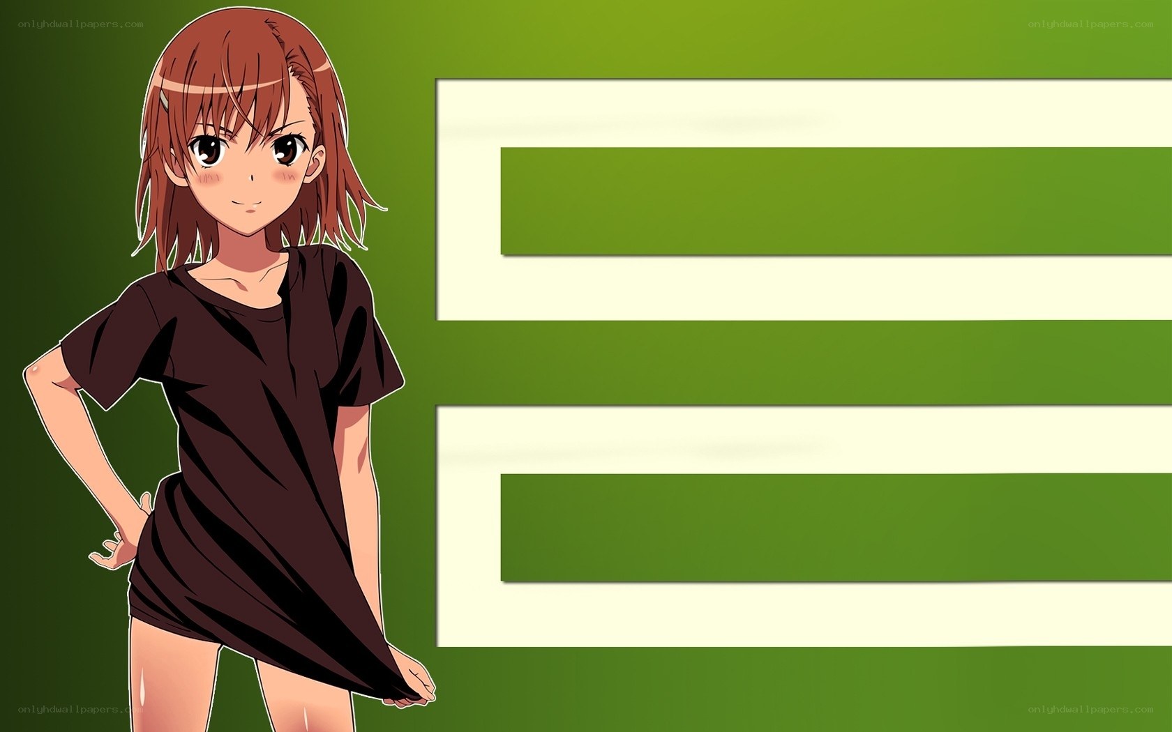 anime girl in black shirt