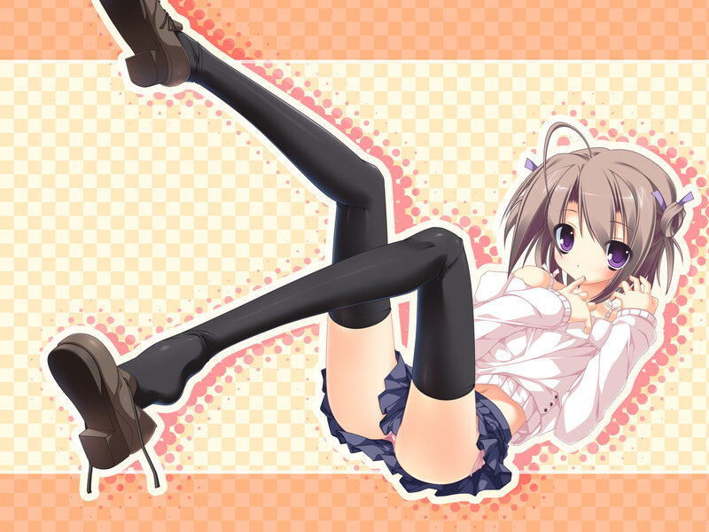 anime girl in black tights