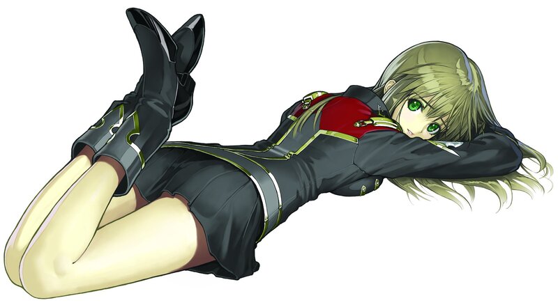anime girl in black uniform