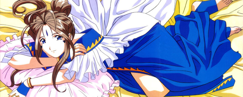 anime girl in blue and white dress