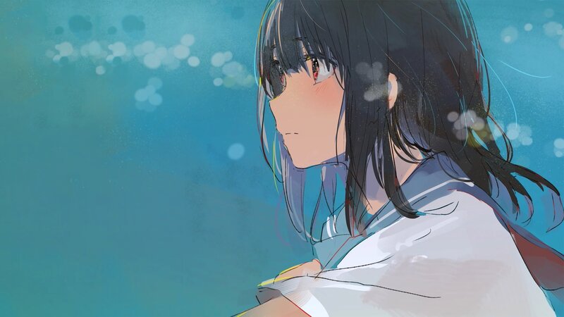 Anime Girl in Blue — Calm