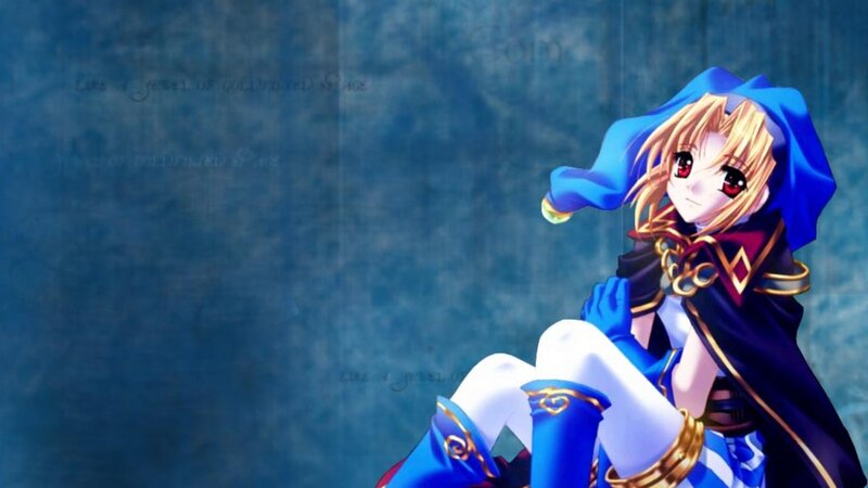 Anime Girl in Blue Cloak — Dramatic