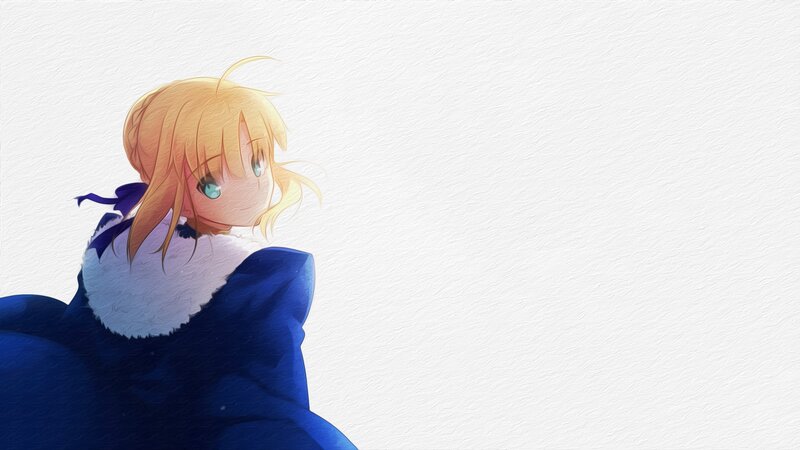 anime girl in blue coat