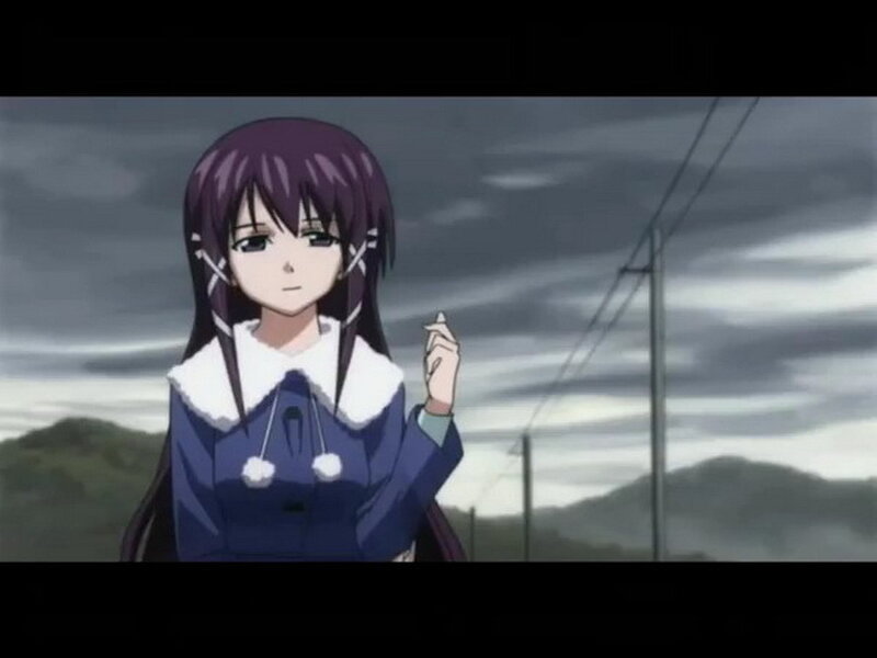 anime girl in blue coat