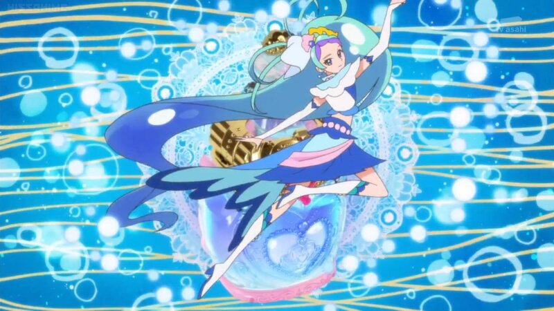Anime Girl in Blue Costume