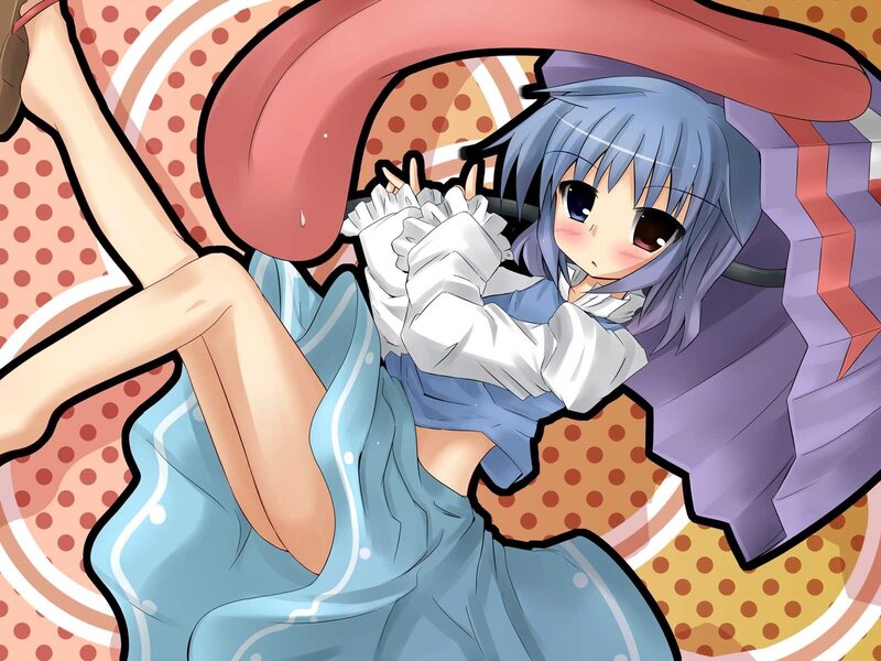 anime girl in blue dress