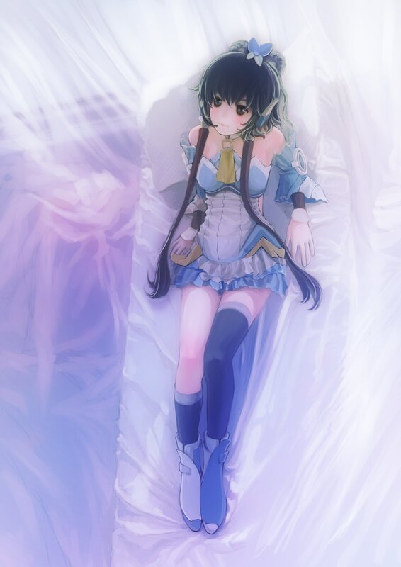 anime girl in blue dress