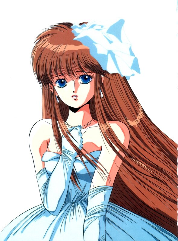 anime girl in blue dress