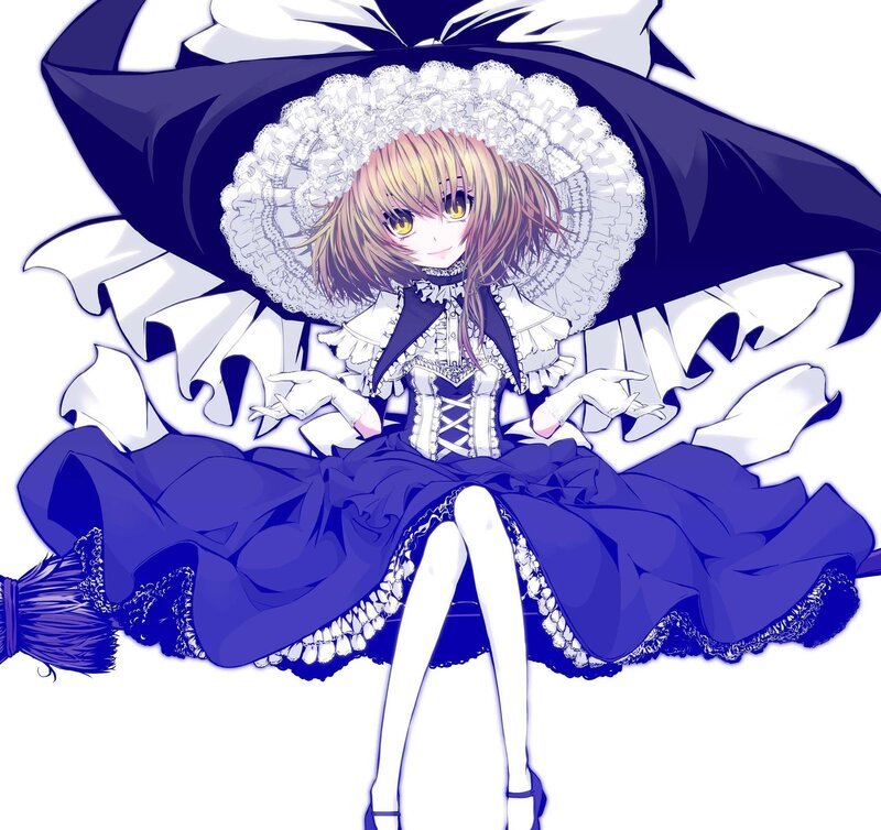 anime girl in blue dress