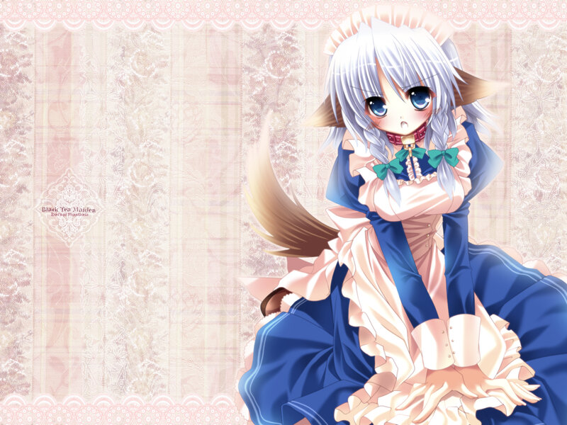 anime girl in blue dress