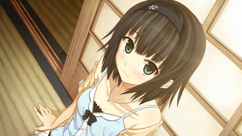 Anime Girl in Blue Dress — Calm, Headband
