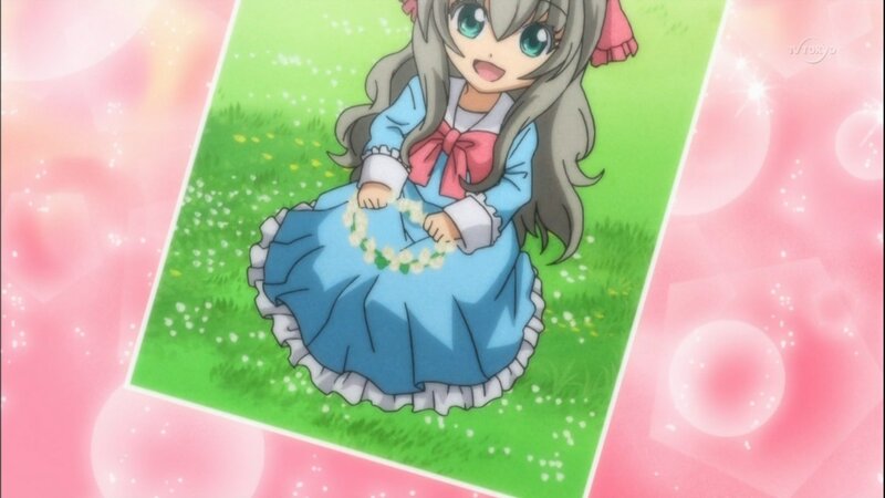 Anime Girl in Blue Dress — Cheerful, Spring