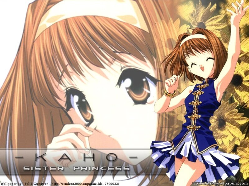 Anime Girl in Blue Dress — Cheerful