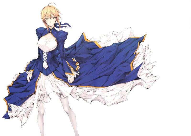 Anime Girl in Blue Dress — Dramatic, Manga, Cape