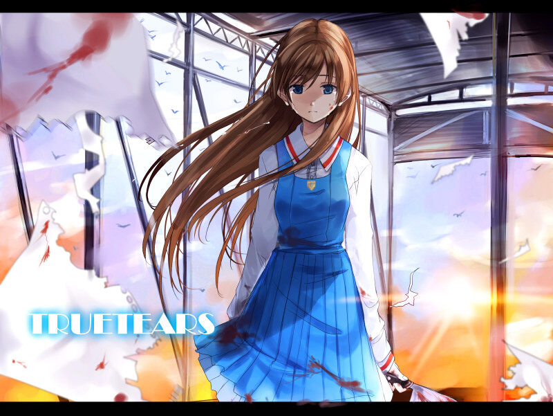 Anime Girl in Blue Dress — Dramatic