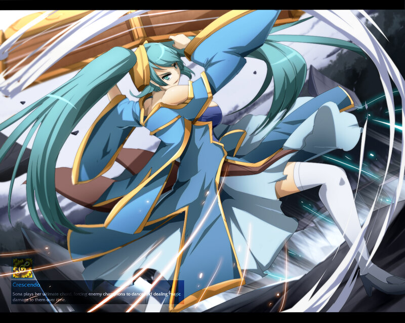 Anime Girl in Blue Dress — Dynamic, Long Hair