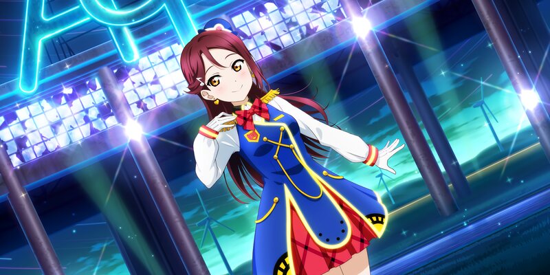 Anime Girl in Blue Dress — Energetic, Night