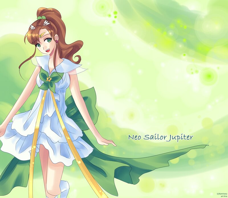 Anime Girl in Blue Dress — Green