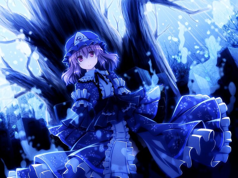 Anime Girl in Blue Dress — Mystical