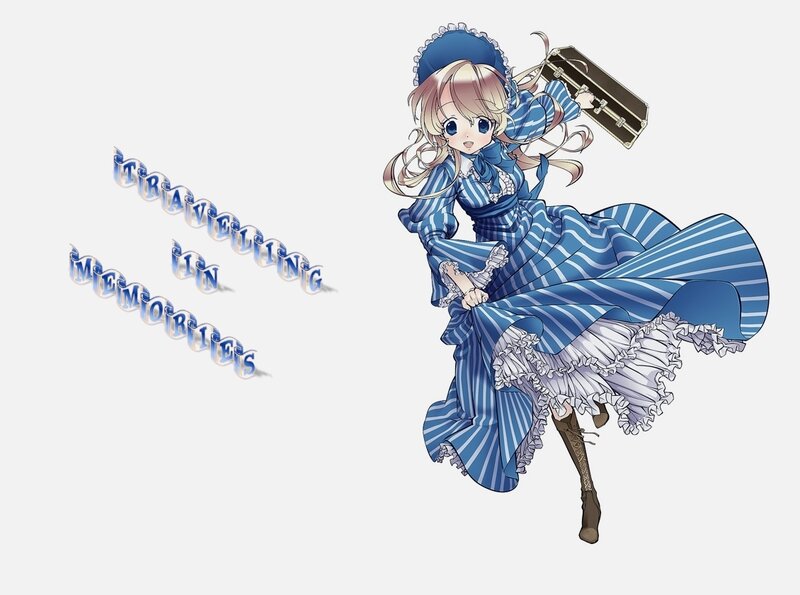 Anime Girl in Blue Dress — Playful