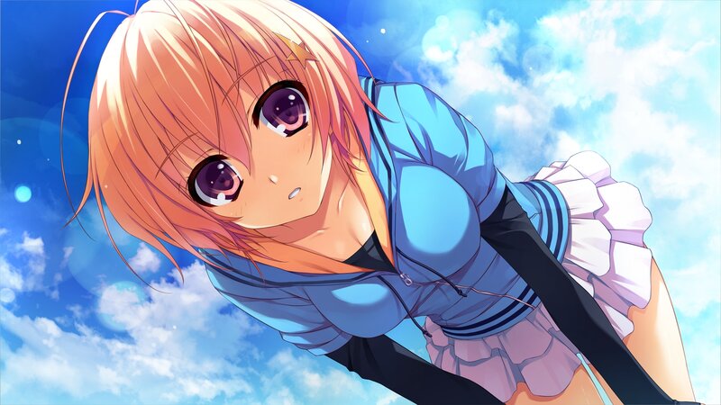Anime Girl in Blue Jacket — Serene