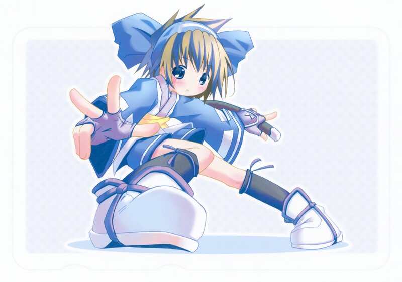 anime girl in blue outfit