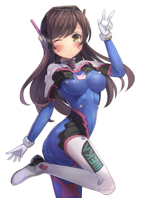 Anime Girl in Blue Suit — Playful, Digital Art