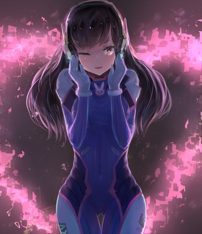 Anime Girl in Blue Suit — Purple