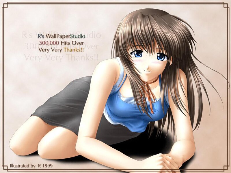 Anime girl in blue top