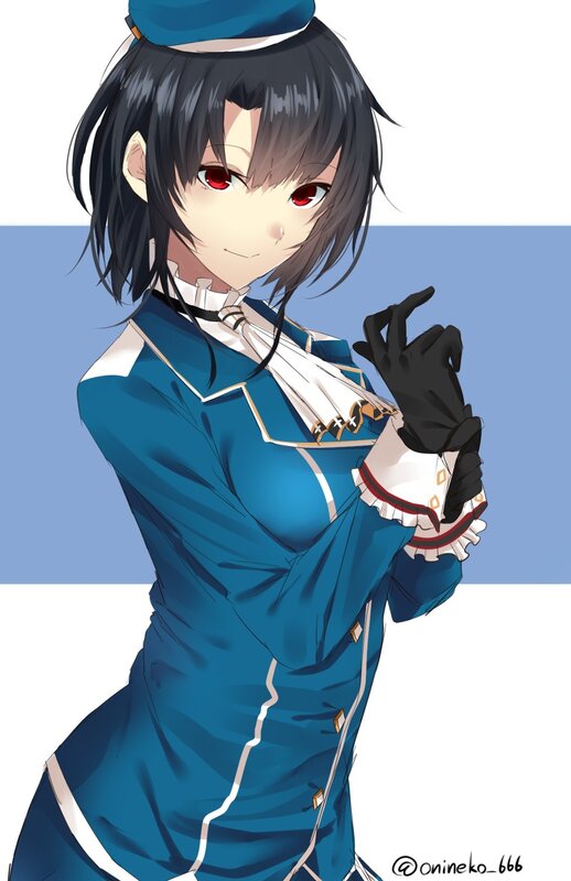 Anime Girl in Blue Uniform — Neutral