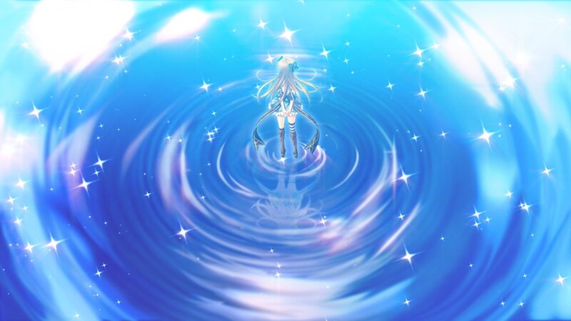 Anime Girl in Blue Vortex