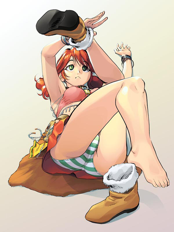 anime girl in boots